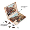 Un puzzle qui peut être réalisé dans sa boite avec un modèle pour vous aider.
