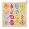 Puzzle coquillages en bois