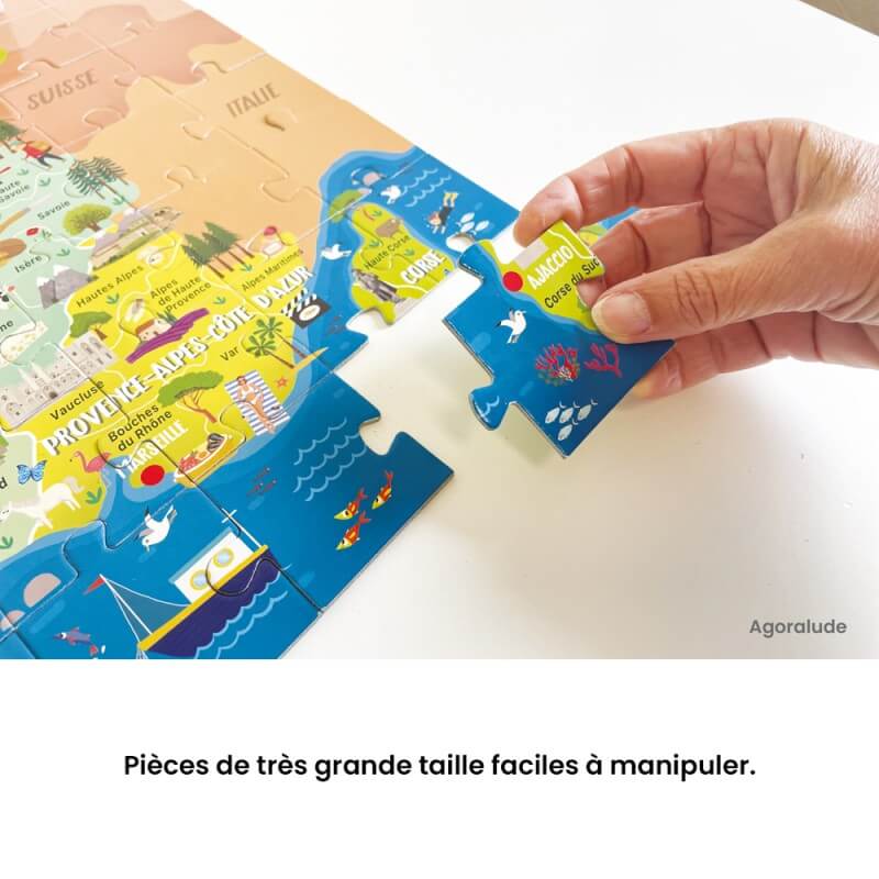 De larges pièces pour une prise en main facile