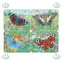Lot de 4 Puzzles avec contour - Papillons