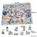 Puzzle avec contour - Chats - 45 pièces