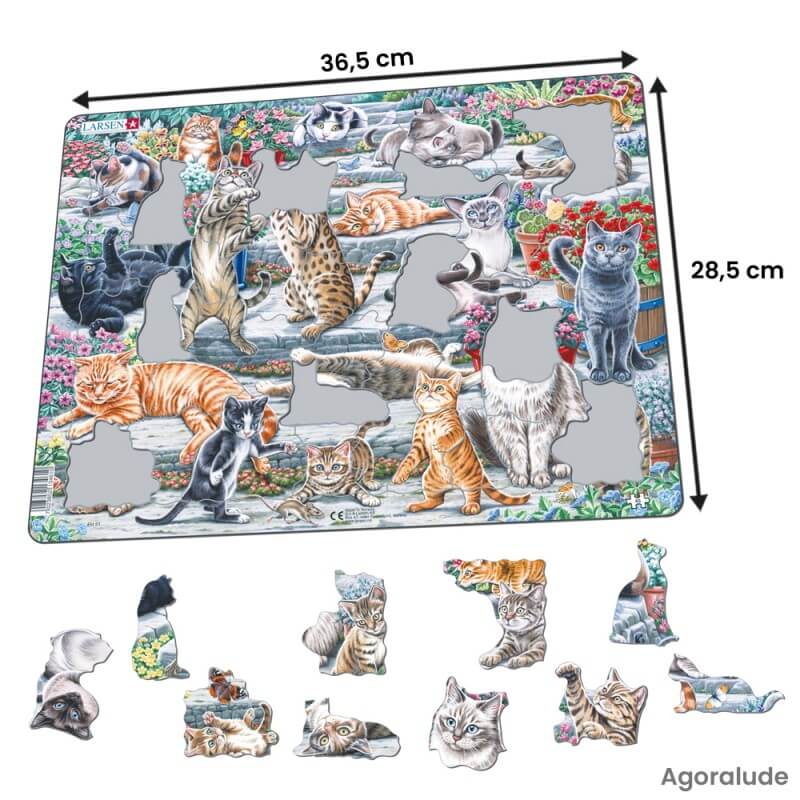 Puzzle avec contour - Chats - 45 pièces
