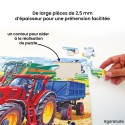 Puzzle avec contour - Tracteur aux champs - 39 pièces