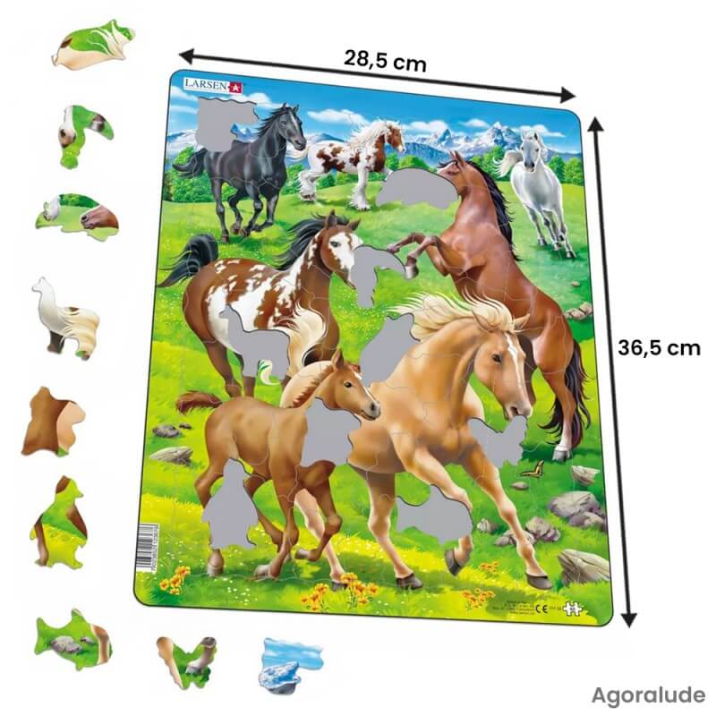 Puzzle avec contour - Chevaux