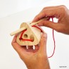 Formes à lacer en bois - lot de 4