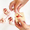 Formes à lacer en bois - lot de 4