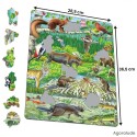 Puzzle grande taille avec contour. Larges pièces pour aider. Animaux Forêt du nord
