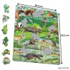 Puzzle grande taille avec contour. Larges pièces pour aider. Animaux Forêt du nord