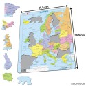Puzzle grande taille avec contour. Larges pièces pour aider. Europe