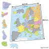 Puzzle grande taille avec contour. Larges pièces pour aider. Europe