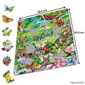 Puzzle grande taille avec contour. Larges pièces pour aider. Papillons
