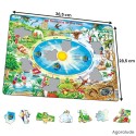 Puzzle grande taille avec contour. Larges pièces pour aider. Les saisons CARTON