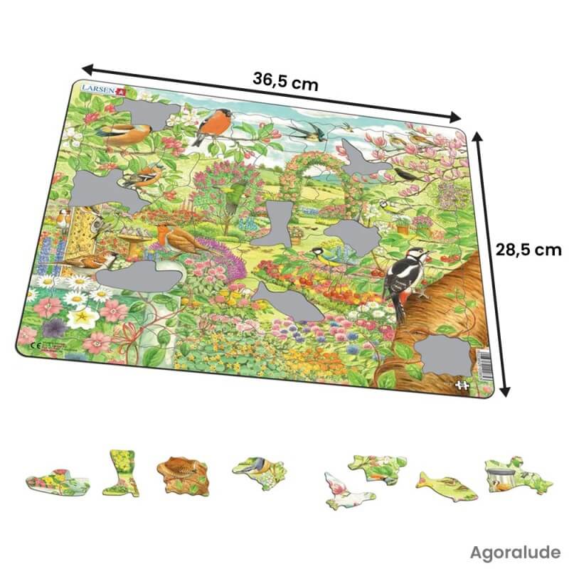 Puzzle grande taille avec contour. Larges pièces pour aider. Oiseaux