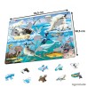 Puzzle grande taille avec contour. Larges pièces pour aider. Animaux de la banquise