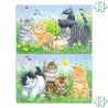 Lot de 2 puzzles avec contour Les chiens