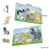 Lot de 2 puzzles avec contour Les chiens