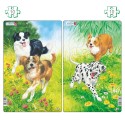 Lot de 2 puzzles avec contour Les chiens