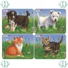 Puzzle 4 chiots et chatons