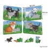Puzzle 4 chiots et chatons