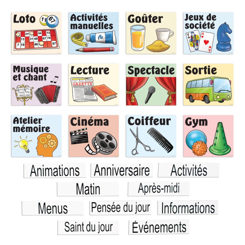 Kit activités magnétique - tableaux d'affichage en maison de retraite et ehpad