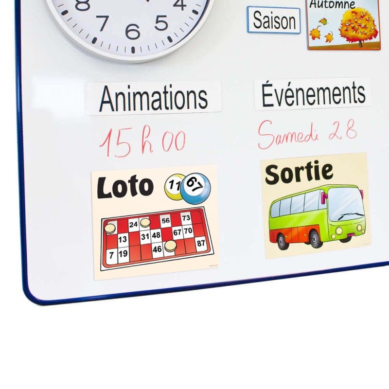 Kit activités magnétique - tableaux d'affichage en maison de retraite et ehpad