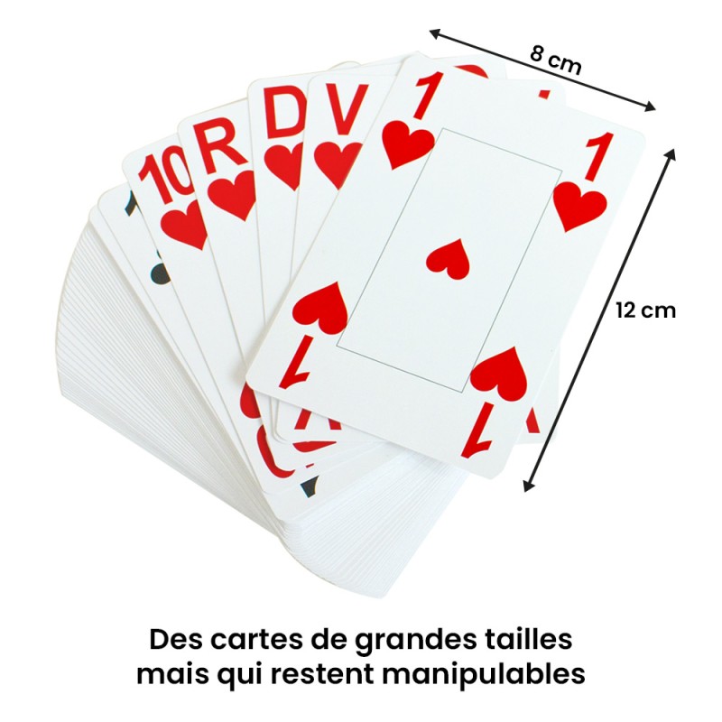 Carte grande taille et grands index