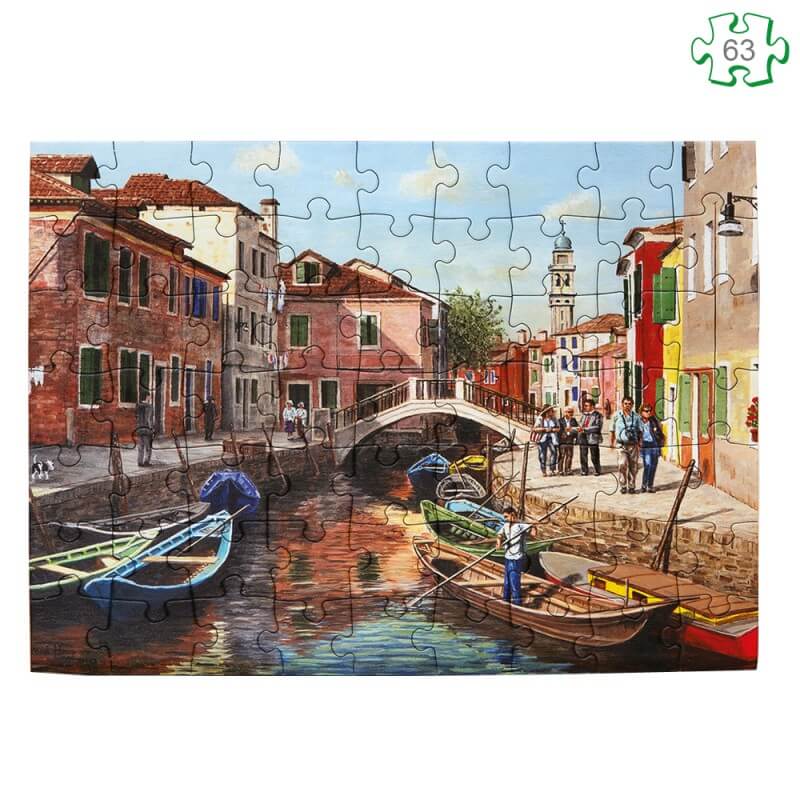 Puzzle adapté Venise île de Burano - 63 pièces