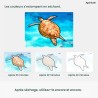 Aquapaint peinture à l'eau Animaux marins - lot de 5 tableaux réutilisables