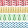 Rouleaux fantaisie verts - lot de 4