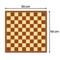 Tapis de jeu Dames 50x50 cm (avec pions) - Damier grand format