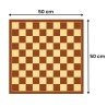 Tapis de jeu Dames 50x50 cm (avec pions) - Damier grand format