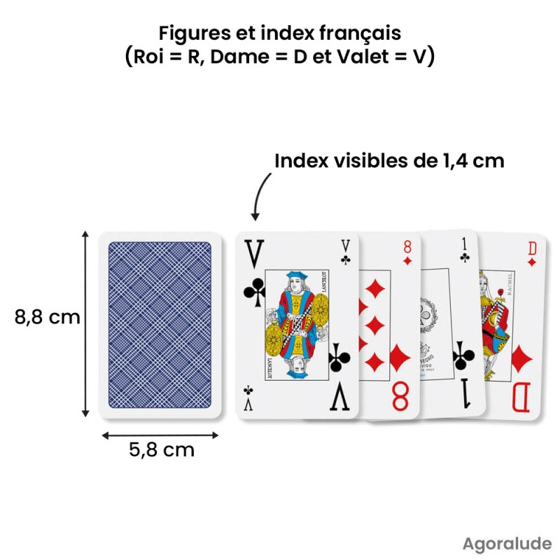 32 cartes à grands index français