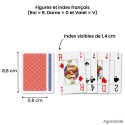 2 jeux de 54 cartes à 2 grands index français
