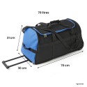 Sac pour kit Animation à domicile - 70 l à roulettes noir/bleu