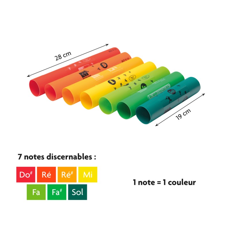 Mini Boomwhackers - lot de 7