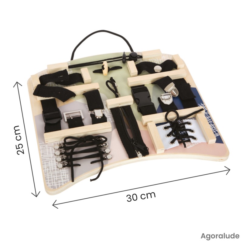 Planche de motricité Fermetures et Fixations - Jeux Montessori