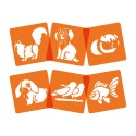 lot de 6 Pochoirs Animaux familiers