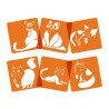 Lot de 6 pochoirs Chats