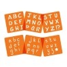 lot de 6 pochoirs alphabet