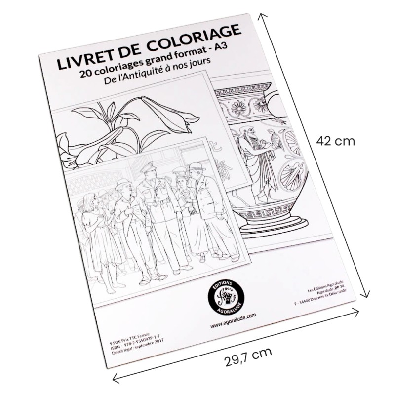 Coloriage pour séniors et personnes âgées - grand cahier de 20 dessins