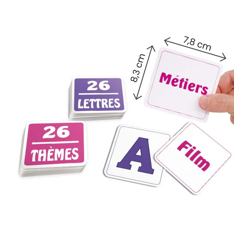 Jeu du Bac - Le petit baccalauréat - jeu de société 26 lettres 26 thèmes