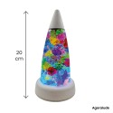 Lampe avec cristaux colorés
