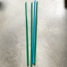 Jalons 120 cm - lot de 4 - coloris : 3 verts et 1 bleu