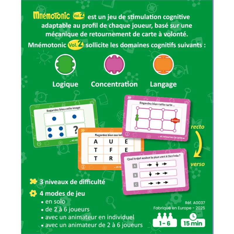 Mnémotonic 2 - Jeu de gymnastique cérébrale