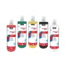 Lot de 5 gouaches -  Jaune, Vert, Rouge, Noir, Blanc -Déstockage
