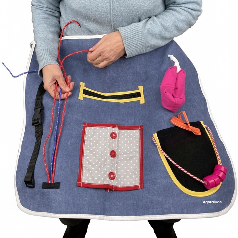 Tablier de thérapie - fils tricolores