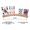 Présentoir à cartes en bois - 33 cm