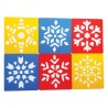Pochoirs - Flocons lot de 6 format moyen