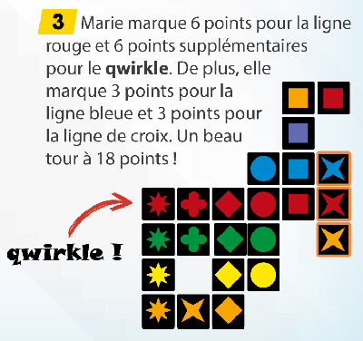 Exemple de jeu du Qwirkle 3