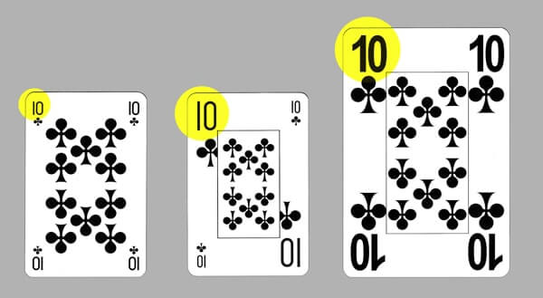 l'index des jeux de cartes